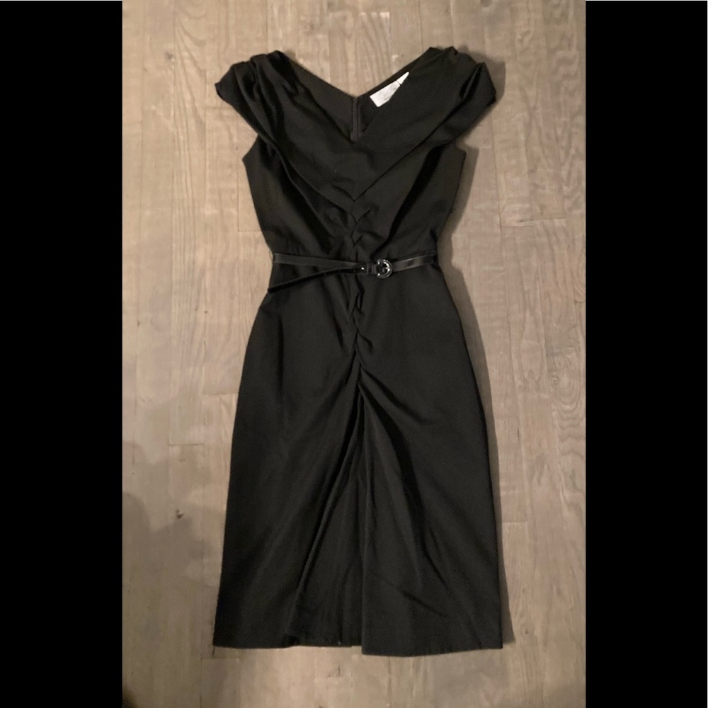 BYRON LARS BEAUTY MARK- Black Front Fishtail dress